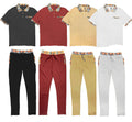 Men's Checkered Polo & Pant Set