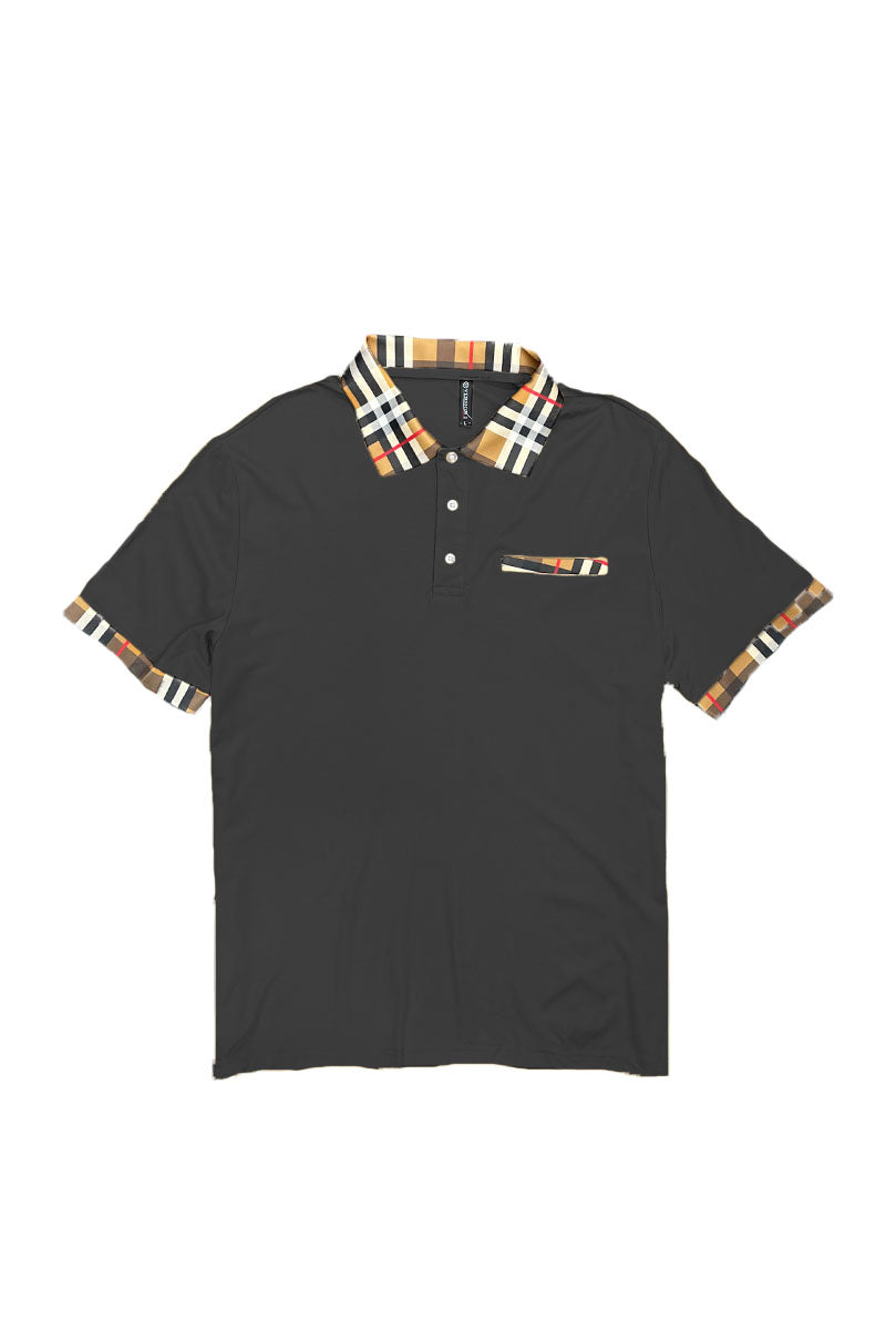 Men's Checkered Polo & Pant Set